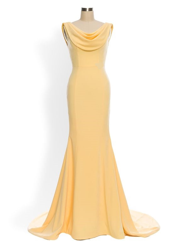 tiana yellow dress Gown in Stylenanda Products for Sale Style it with nude JOHN WOLF FABRIC Size:Med 15-15.5 / 34-35