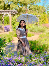 Load image into Gallery viewer, Ellie Dress in Tweed Hounds Tooths Brown
