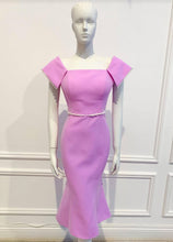Load image into Gallery viewer, Grace dress in powder purple solid cotton Size XL - Shop women style vintage, Audrey Hepburn jackets online -Christine
