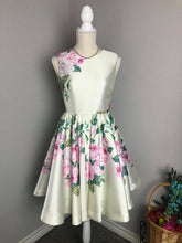 Load image into Gallery viewer, Audrey Dress in Rose Bloom Taffeta size S - Shop women style vintage, Audrey Hepburn jackets online -Christine

